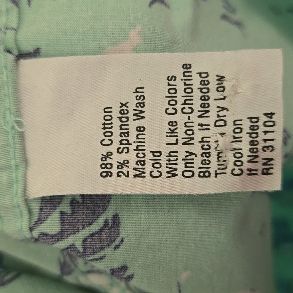 Crown & Ivy Green Tropical Button Down Shirt - Picture 5 of 10